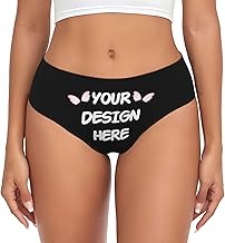 Custom Underwear for Women with Your Photo Text Logo, Personalized Design Sexy Panties, Funny Customized Gift Lady Briefs