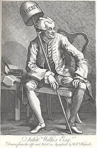 Lámina de William Hogarth John Wilkes Esq enmarcada para decorar despachos 2