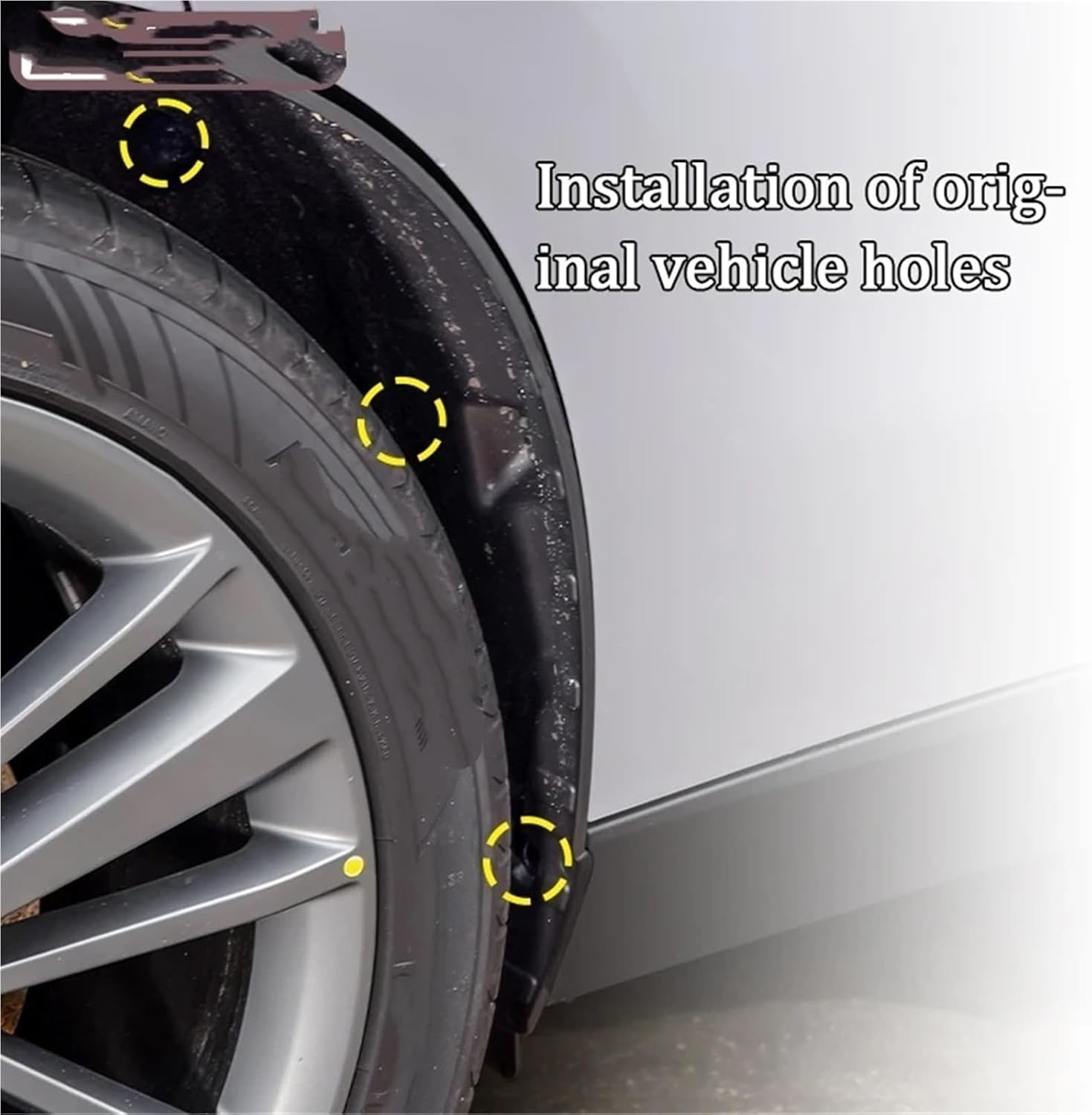Compatible for Leapmotor C10 2Pcs Car Rear Tire Inner Fender Mudproof Mudguard Anti Dirt Cover Accessories Front Mat Sandproof and Soundproof Fender(Brown)