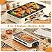 Electric Indoor Grill 1500W -2 in 1 Smokeless Indoor Grill for Kitchen with Non-stick Removable Grill & Griddle Plate,Temperature Control Korean BBQ Grill with 3 Cheese Pans Dishwasher Safe