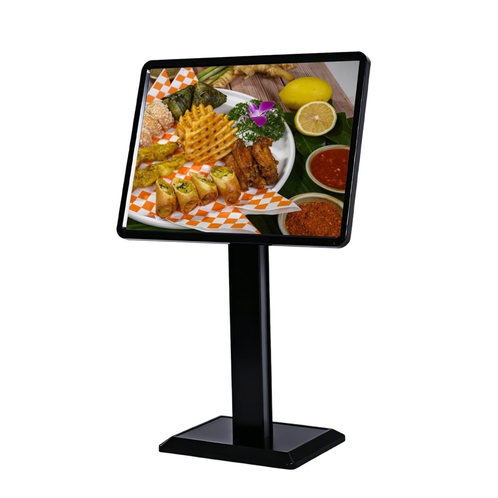 Espositor Comercial Moderno, Porta Cartel de Pie con Pelicula Protectora Transparente, Marco Menu Reversible para Publicidad e Indicador Direccion(Black,50x70)