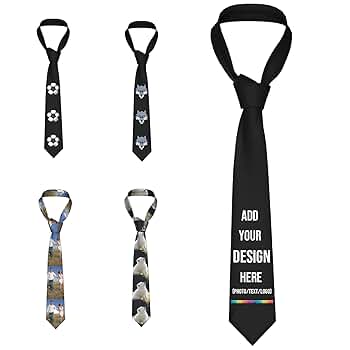 Amazon.com: Xuzian Custom Tie Personalized Mens Neckties Add