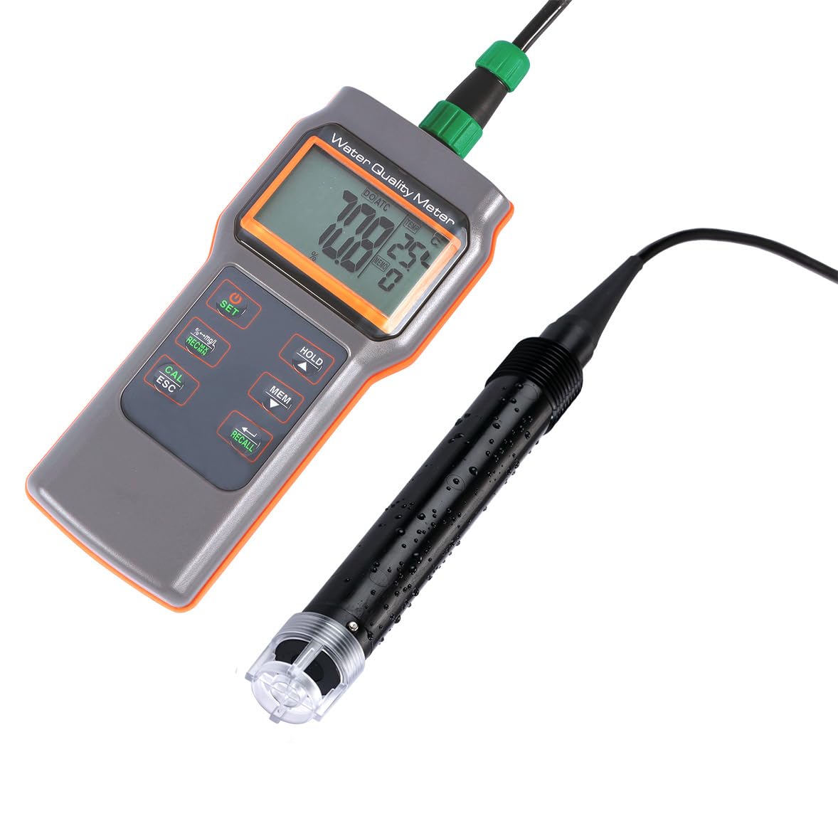 Dissolved Oxygen Meter, 0-20 mg/L Measurement Range, DO MeterIs Used in Brewing, Wastewater Treatment, Aquaculture and Water Testing (with Fluorescence Test Rod)