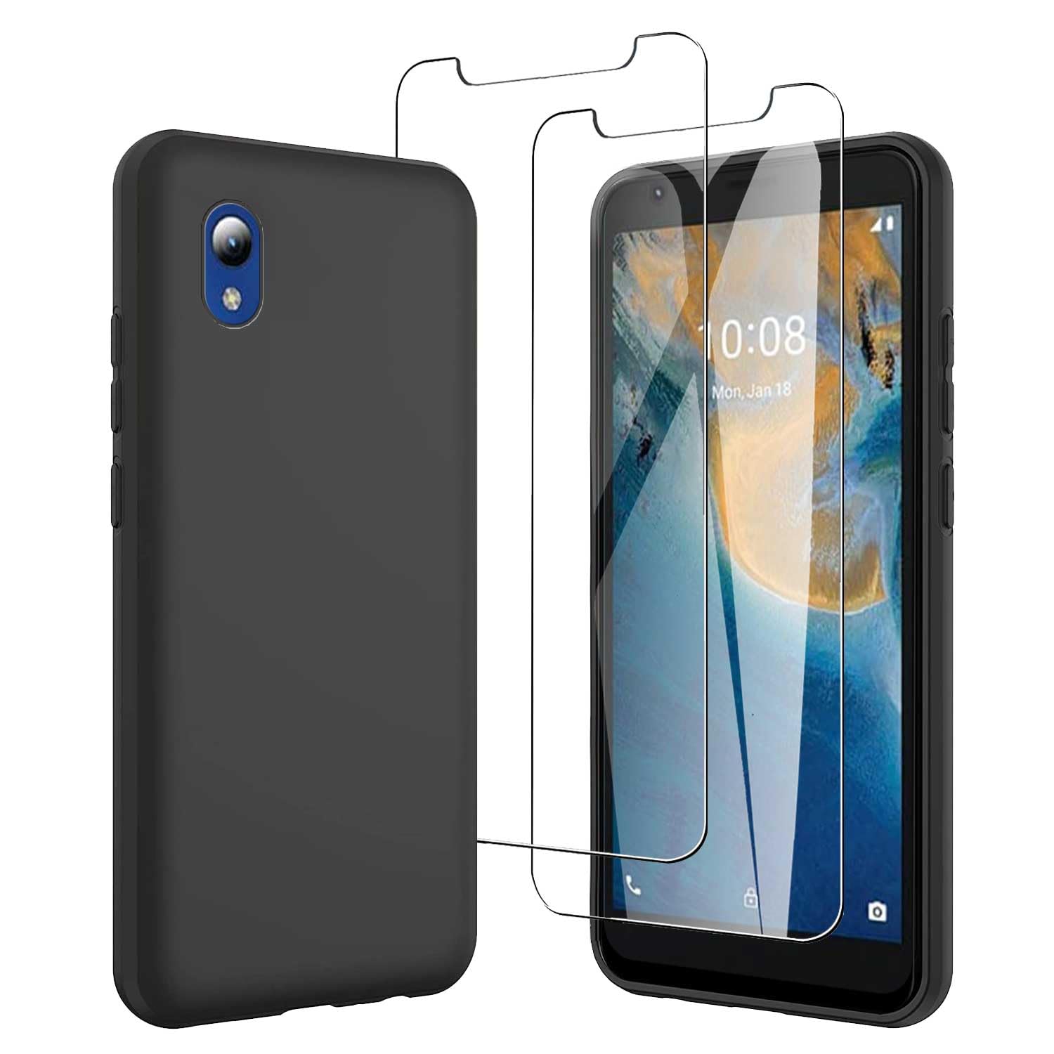 Custodia + Vetro Temperato Per ZTE Blade A31 Lite – Cover In Silicone TPU Trasparente Anti-ingiallimento, Protezione 9H, Kit Di Pulizia Incluso - 2