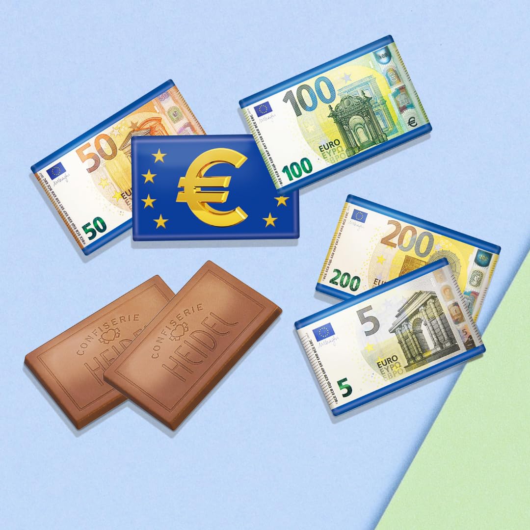 Heidel Euro Koffer groß Schokolade 112 Gramm X 5 STÜCK