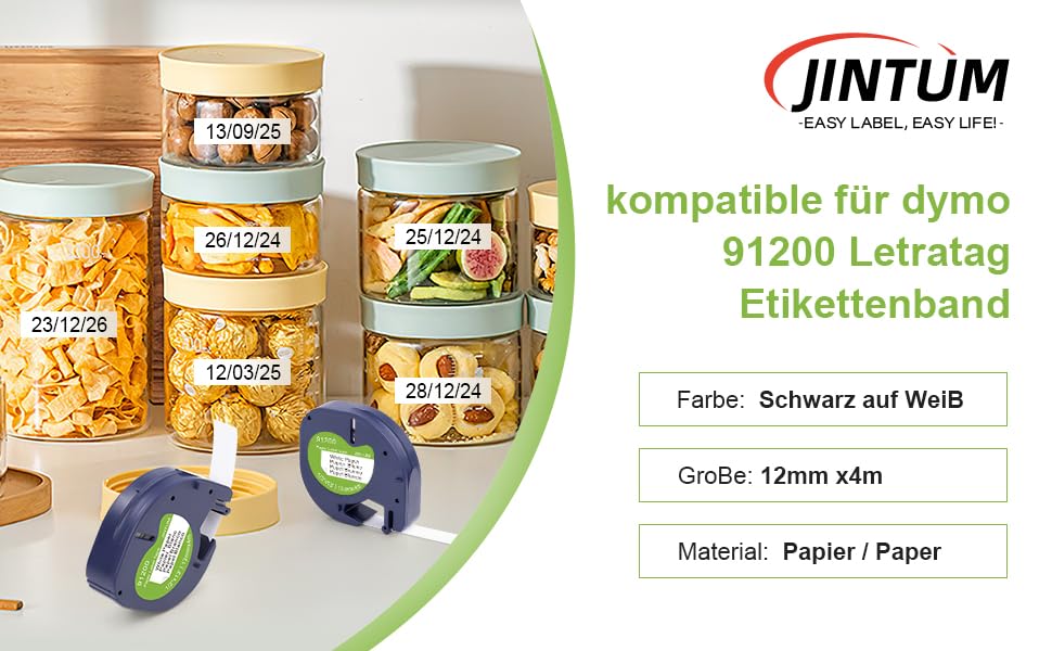 Dymo Compatible LetraTag 12267 Zwart op Transparant kopen? Morgen in huis