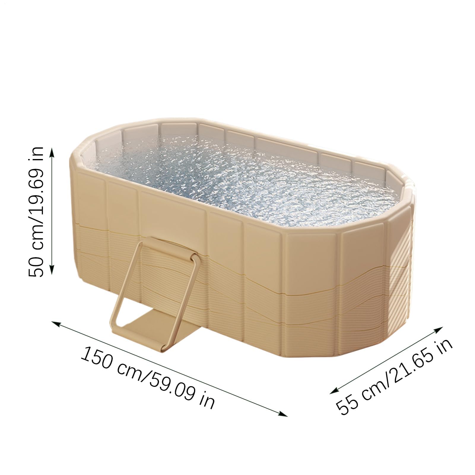 Vasca da bagno portatile pieghevole, vasca da bagno isolata per famiglie e atleti, accessorio compatto per acqua calda, pieghevole e facile da riporre