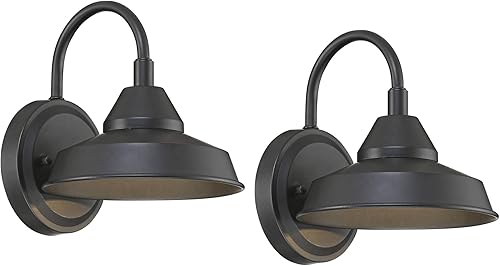 Miniatura 2 de John Timberland Westley - Juego de 2 lámparas de pared rústicas de estilo rústico para exteriores, con brazo de cuello de cisne de cielo oscuro, 8