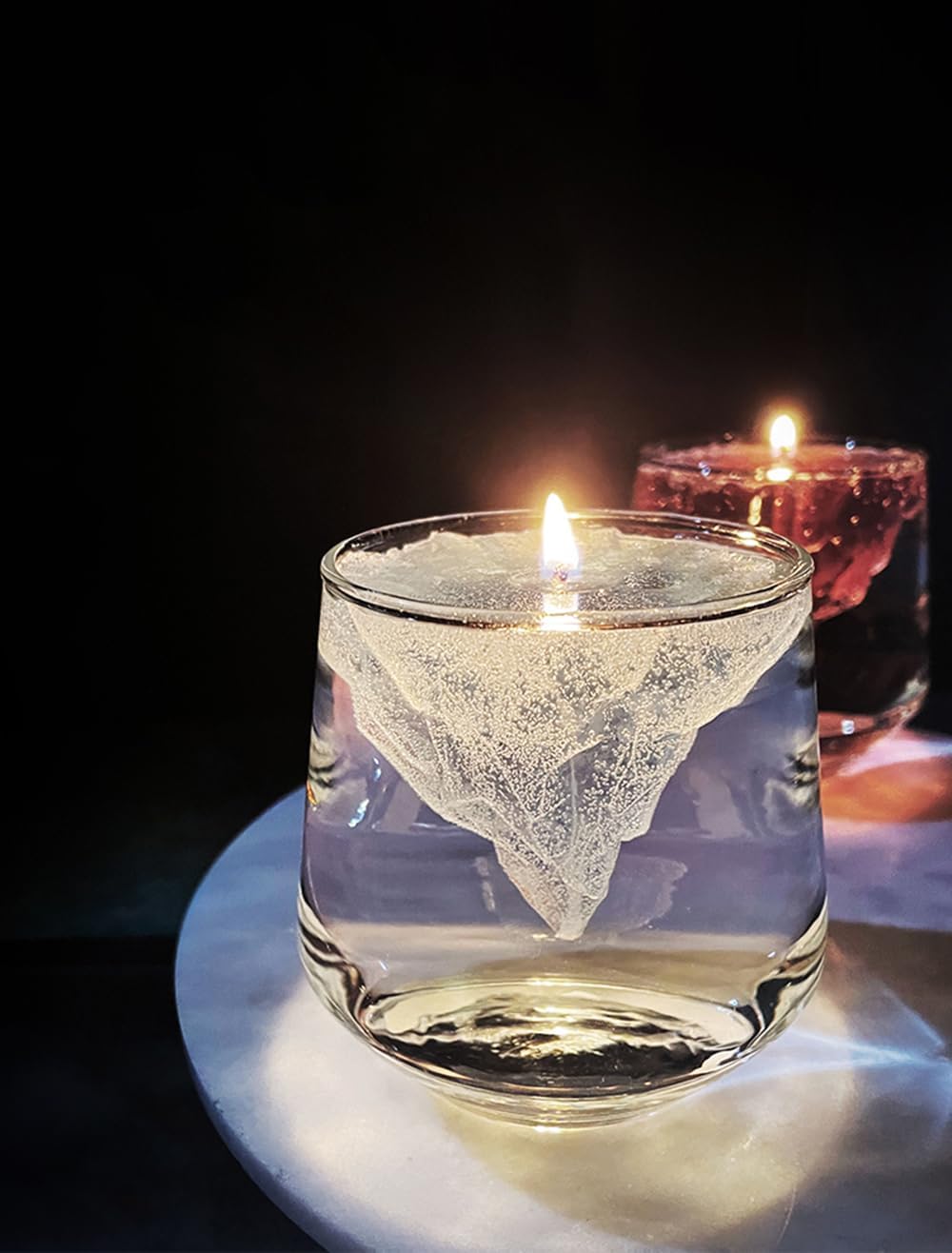 Floating Iceberg Candle, Creative Floating Iceberg Aromatherapy Candle to Aid Sleep Atmospheric Incense Niche Home Decoration Bedroom Decoration Dinner Decoration, Birthday Gift (White)