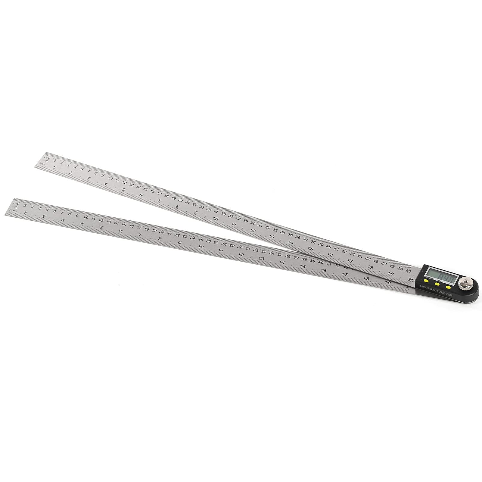 Medidor de Regla de ángulo Digital con Pantalla LCD, Transportador de Acero Inoxidable Duradero para Carpintería de 500 Mm, Herramienta de Medición Precisa