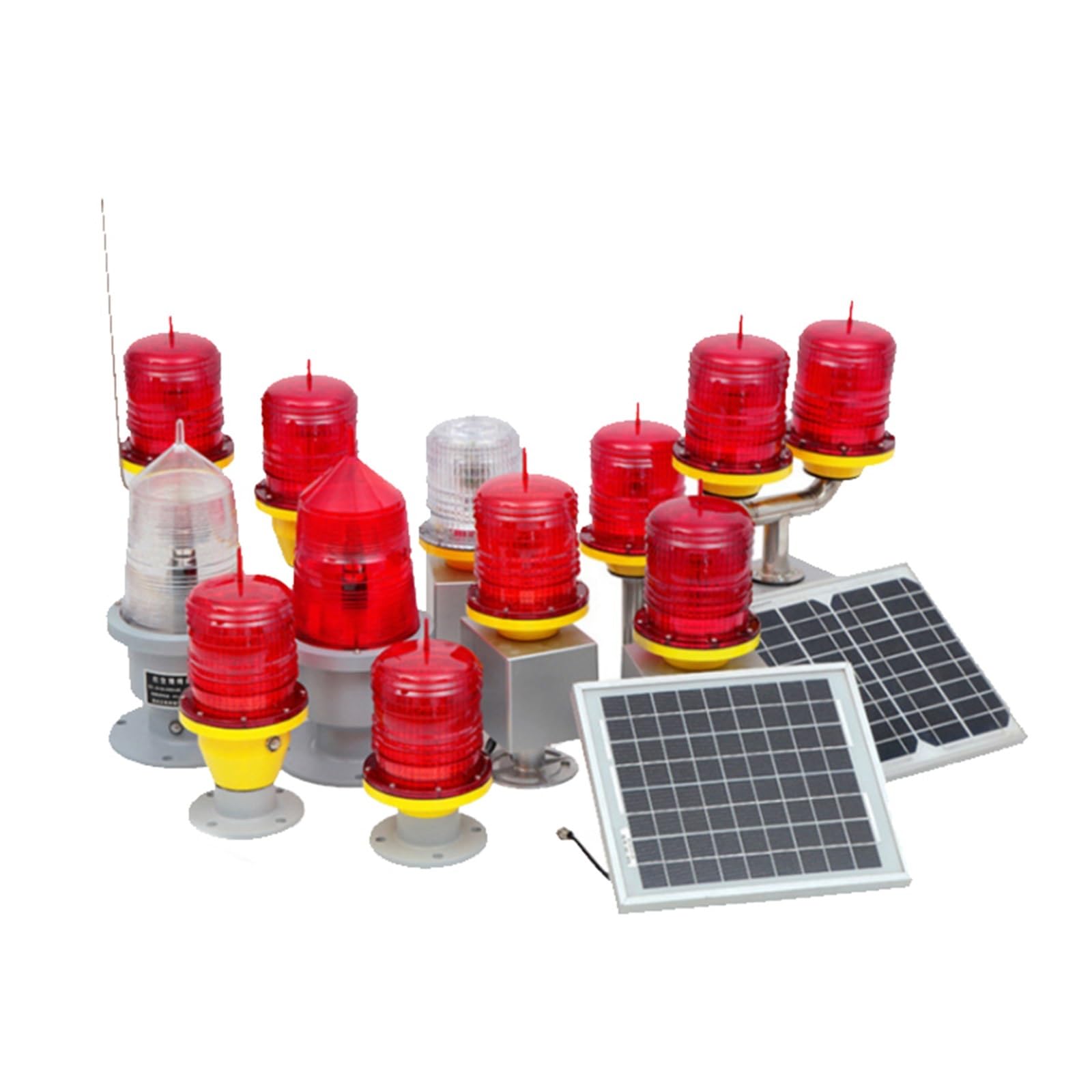 10-watowa lampa ostrzegawcza na pasie startowym zasilana energią słoneczną, ostrzeżenie o przeszkodach, podwójna przeszkoda, 48 V, telekomunikacyjna, słoneczna lampa lotnicza dla wieży