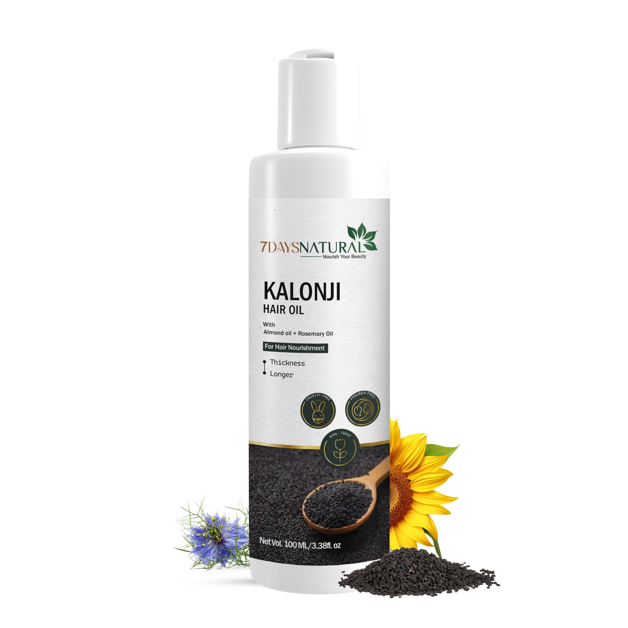7 DAYS Premium Cold Pressed Kalonji Oil || Cold Pressed Black Seed Hair Oil || Nigella Sativa - 100ml-image-47