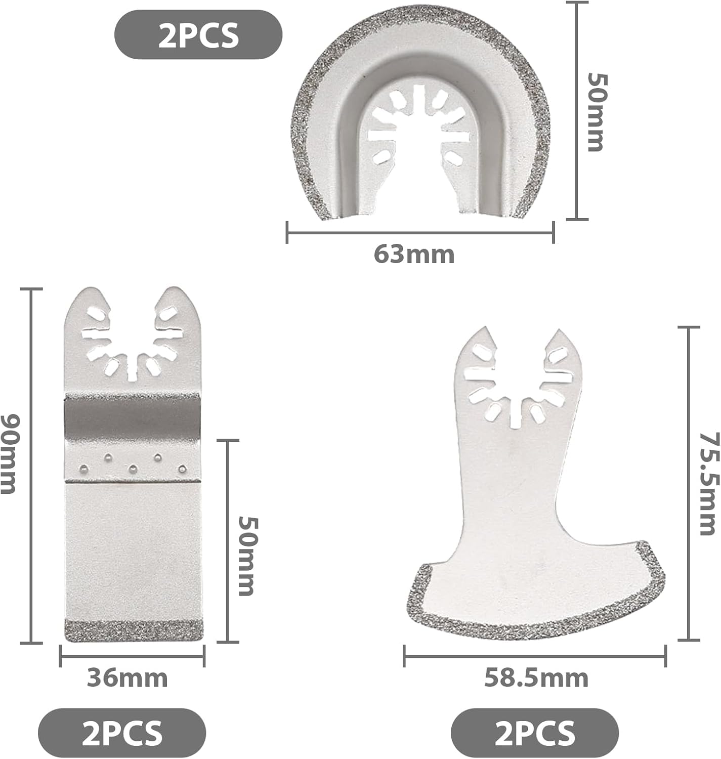 Wjelet 6 Pcs Diamond Multi Tool Accessory Kit - Image 2