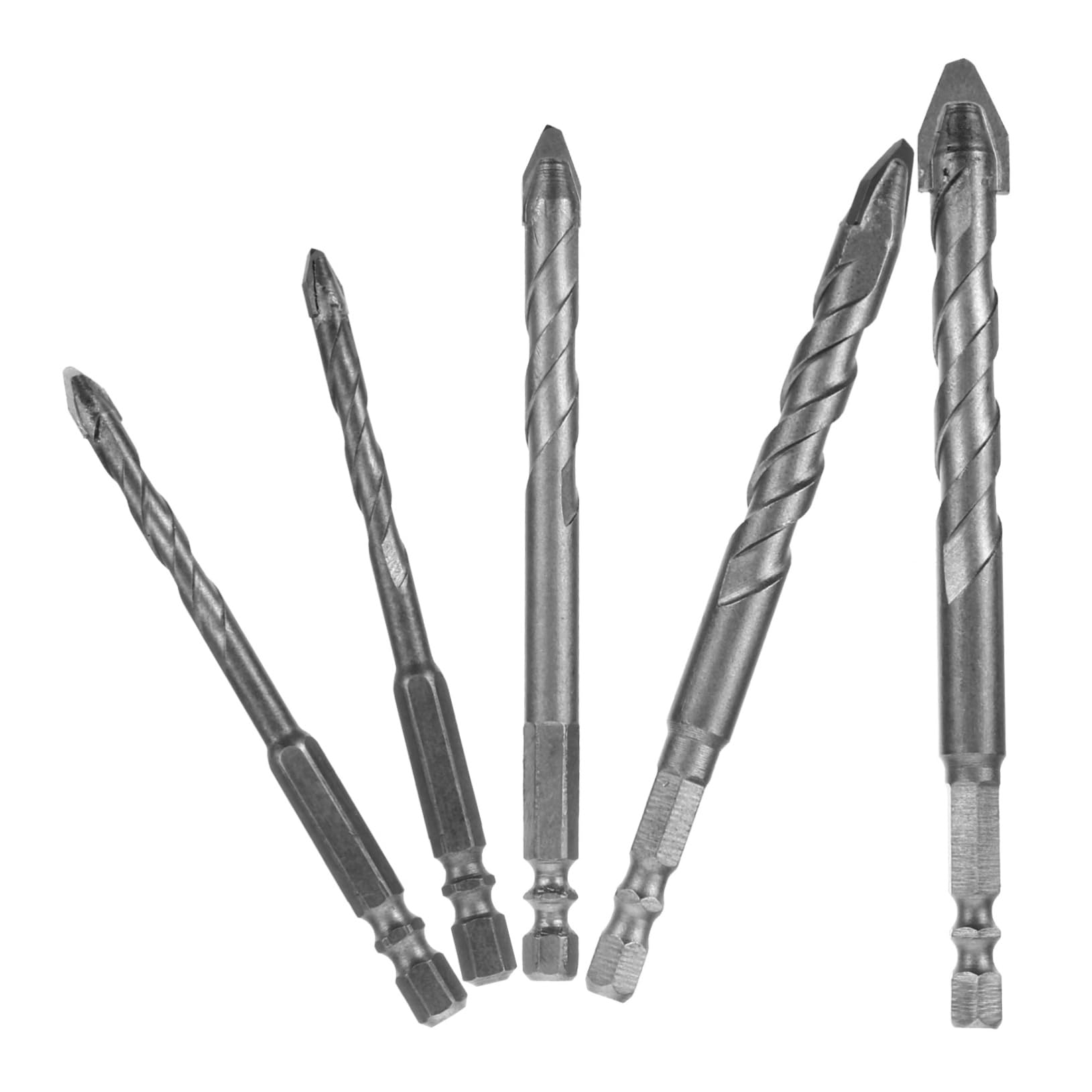 HOMSFOU 25pezzi Punte Da Trapano Eccentriche Per Muratura e Ceramica Di Punte Per Forare e Calcestruzzo Manico Dritto Versatile e Duraturo Adatto Per Professionisti e Fai Da Te