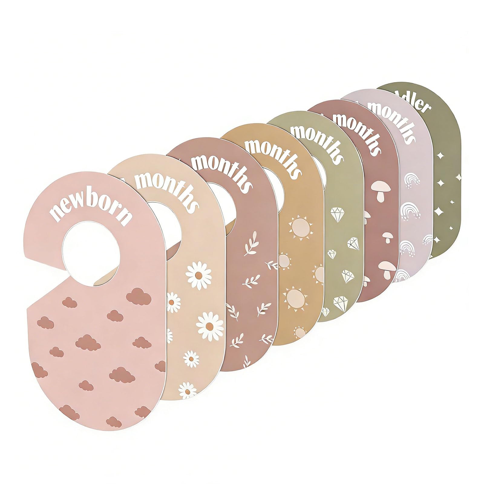 Buxuaaaa 8 Sheets PVC Baby Closet Organizers Cards Ideal for Sorting Infant Apparel and Accessories Closet Organizers