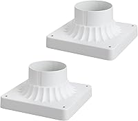 Vista 8 de Base de luz de poste para exteriores de 3 pulgadas, base de montaje en muelle negro, base de poste de lámpara cuadrada universal, adaptador