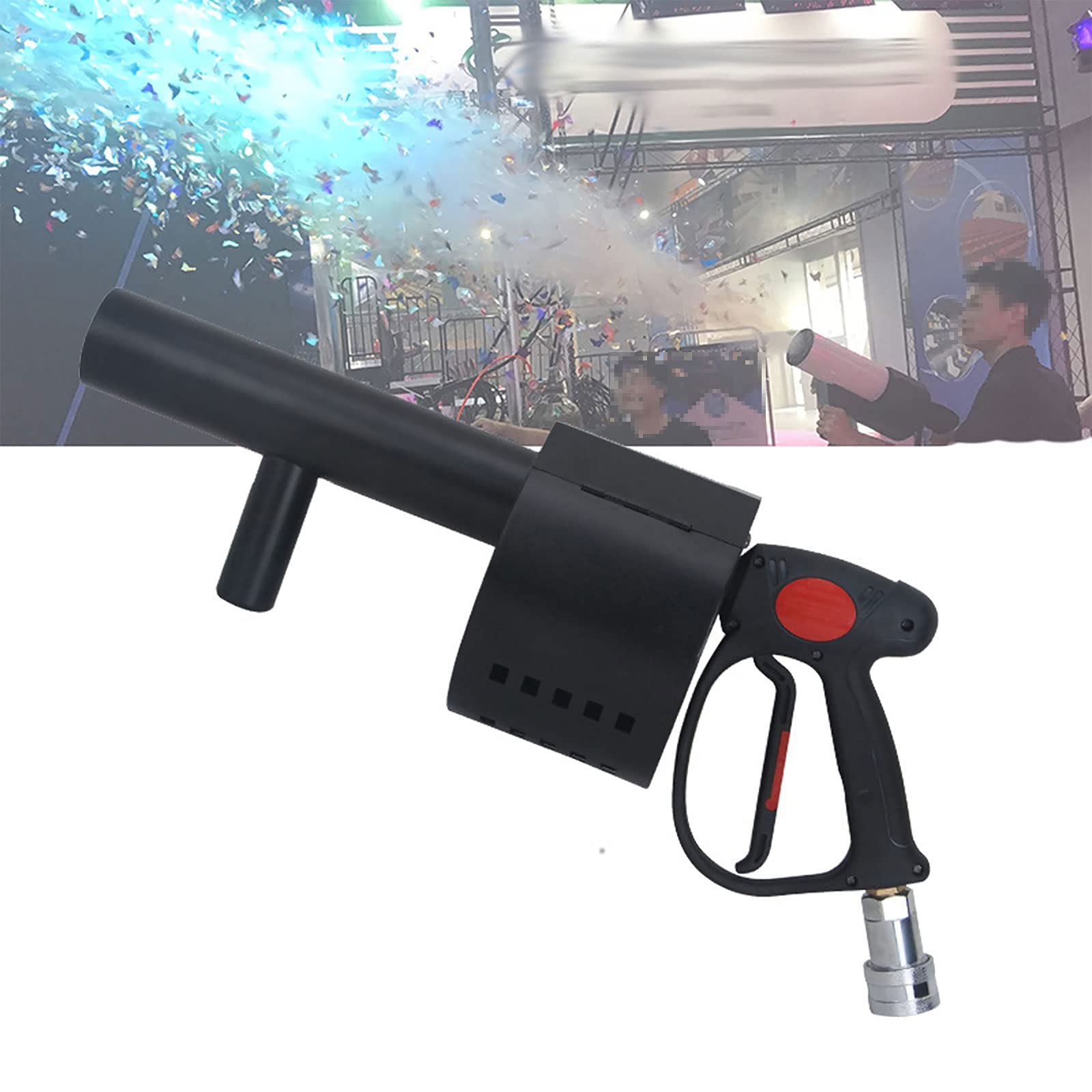 Macchina del fumo, generatore portatile di nebbia CO2 palmare con effetti di luce LED colorati per feste e palcoscenici, ideale per eventi e intrattenimento