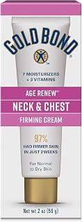 Gold Bond Age Renew Neck & Chest Firming Cream, 2 oz - Hyaluronic Acid for Firmer, Youthful Skin
