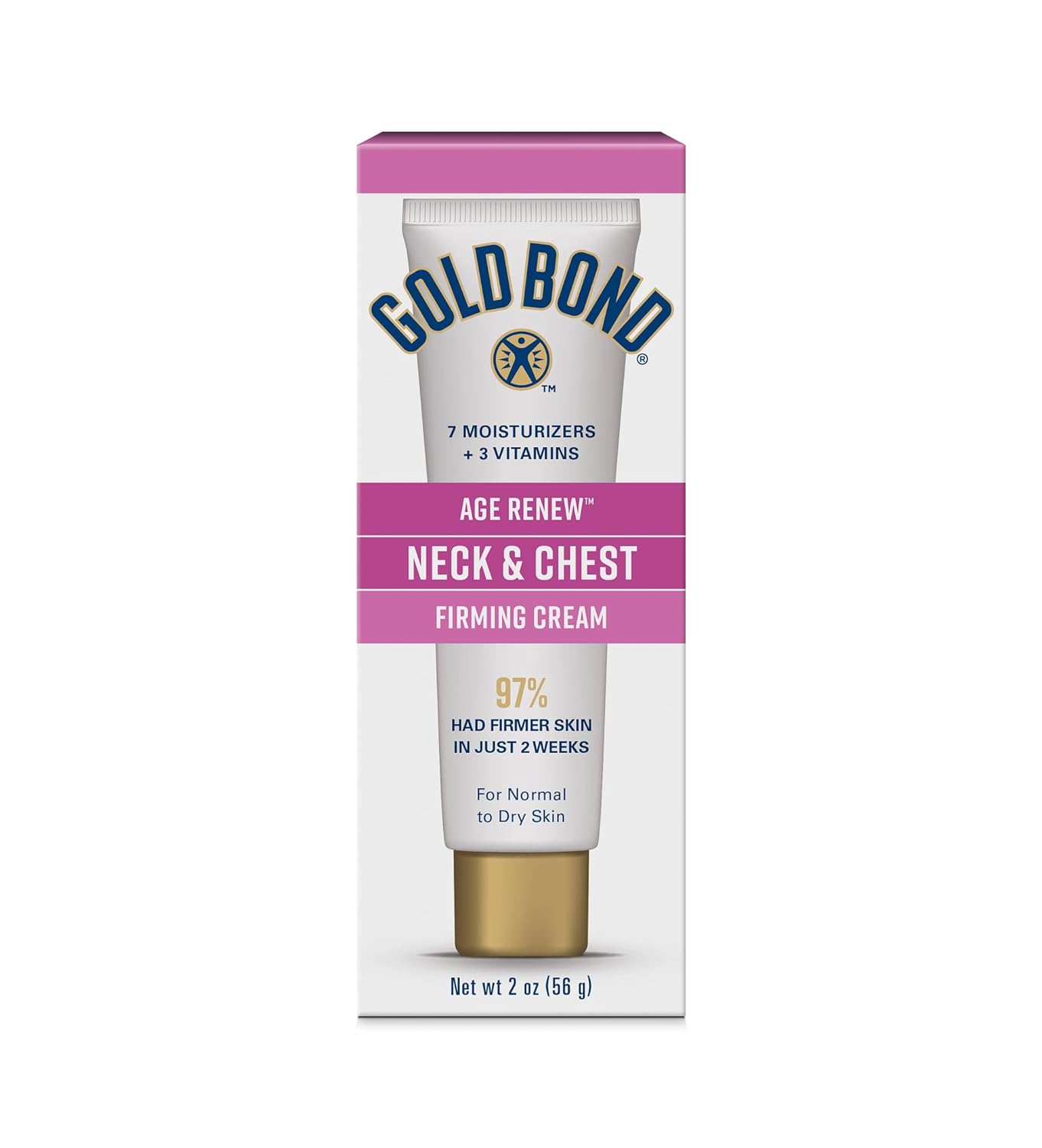 Gold Bond Age Renew Neck & Chest Firming Age Renew Cream, 2 oz., Clinically Tested Skin Firming Cream