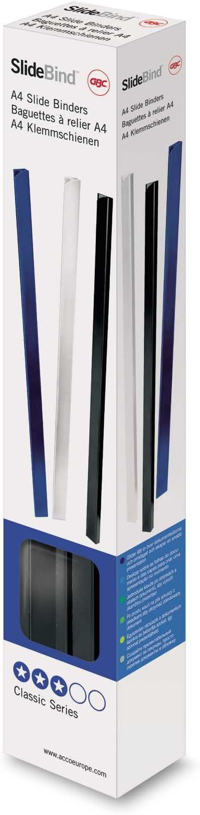 GBC Slide Binder 10 mm A4 - Pack of 25, Black