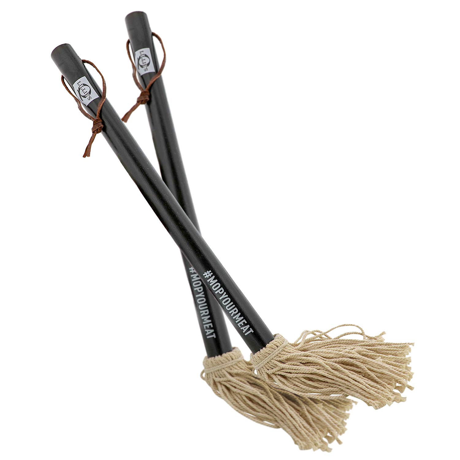 Lillie's Q - Sauce Mop, BBQ Basting Brush, Wood Handle, Cotton Mop Head (2 Count)