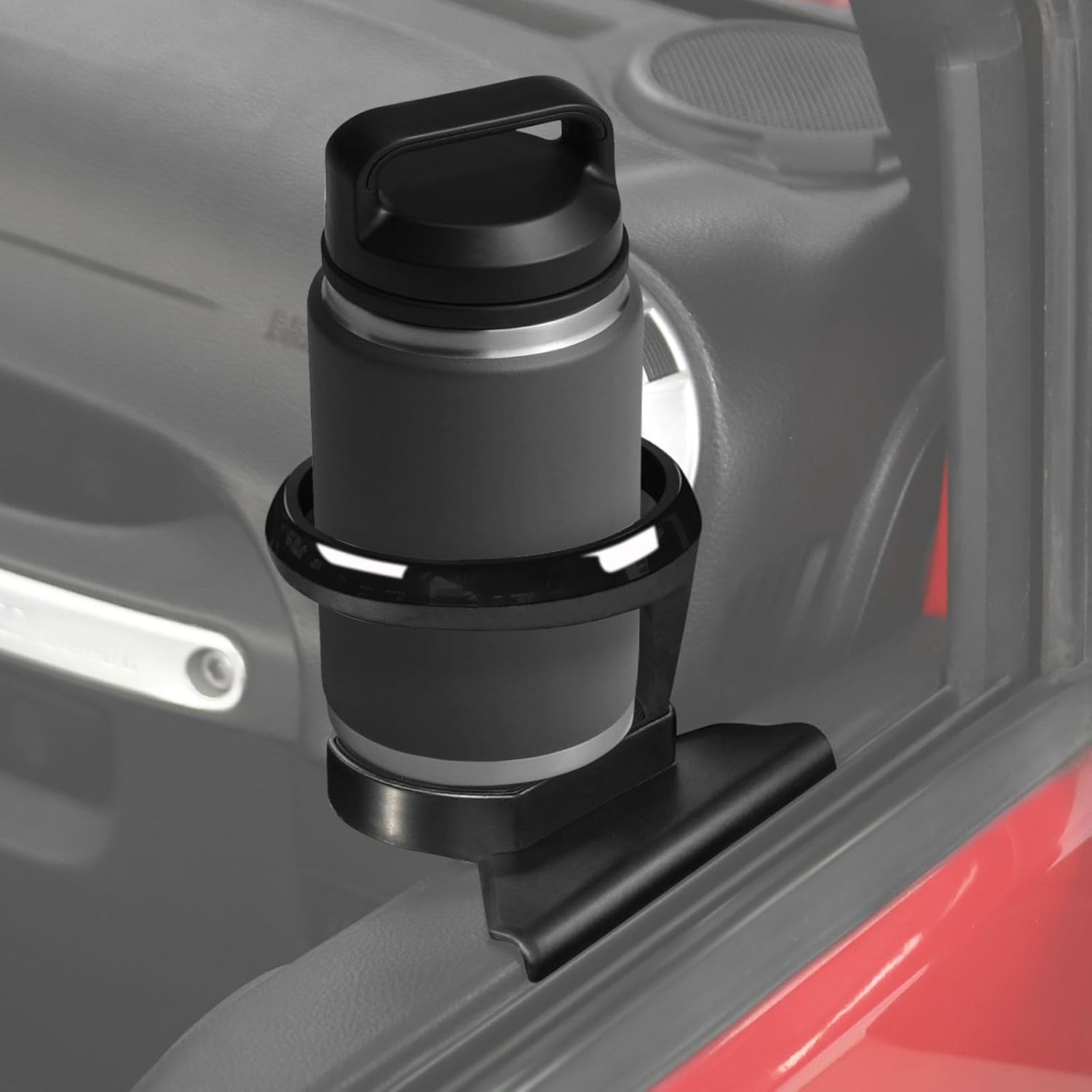 JeCar JK Cup Holder Left & Right Side Door Drink Cup Holder Fit for Jeep Wrangler JK JKU Sport Sahara Rubicon 2011-2018 (Not for 2018 JL)