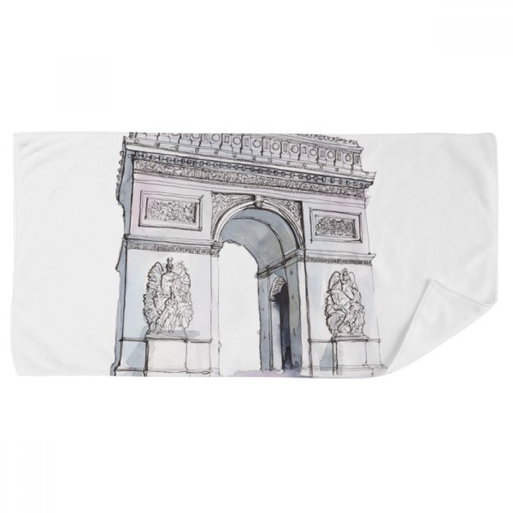 Serviette de bain Arc de Triomphe souvenir de Paris tissu doux unique