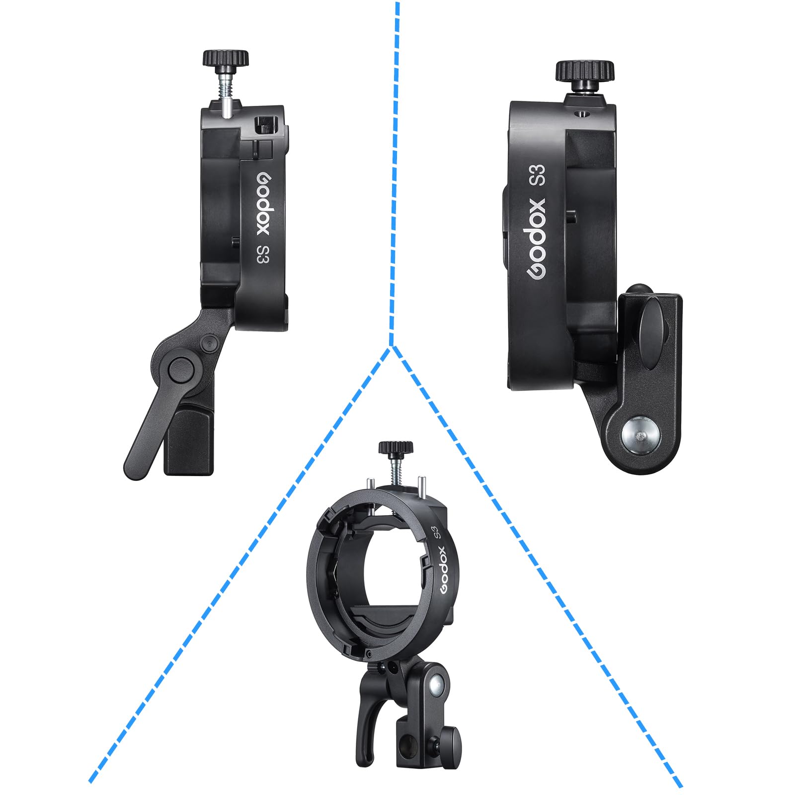 Godox S3 Soporte de Flash , Soporte Bowenspara Godox V1, V1Pro, V100, AD300Pro, AD200ProII, AD100Pro, V860III, TT685II, TT350