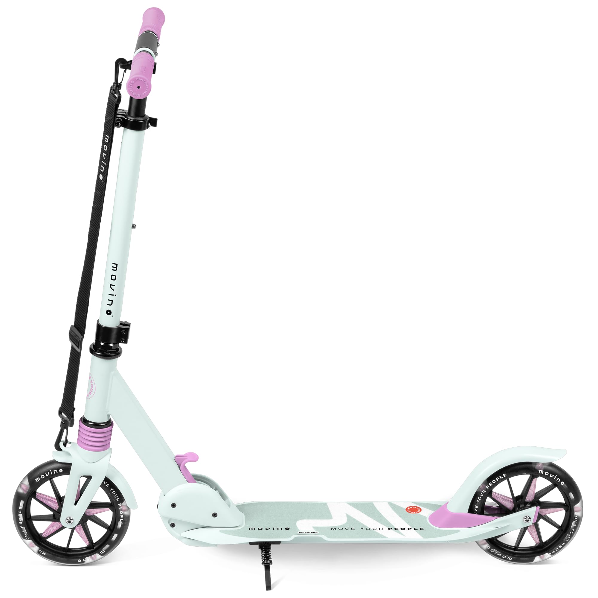 Movino Patinete para Niños Adultos y Adolescentes hasta 100 kg - Scooter Plegable Urbano - Ruedas LED Grandes 180 mm - Manillar Ajustable - City Light — view 2