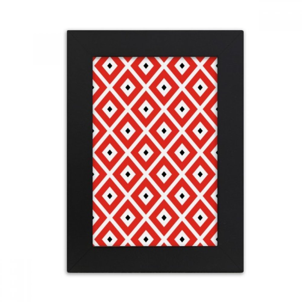Cadre photo noir 13x18 motif géométrie rouge art japonais pour décoration de bureau élégante