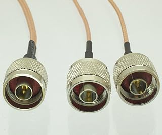 N Male Plug to Y Type 2X N Male Splitter Combiner Pigtail RG316 1M2M Quick USA Shipping