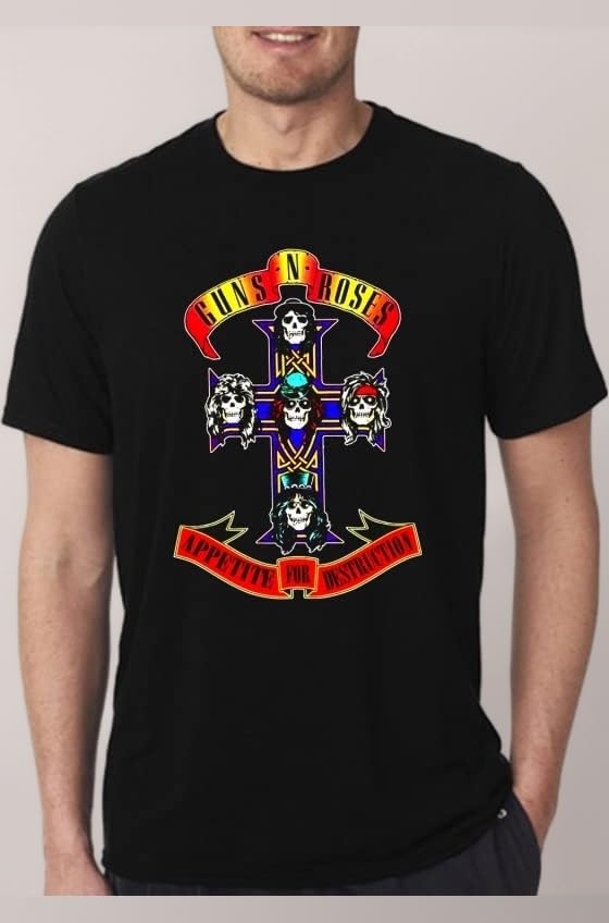 Bravado Guns N Roses Cross English Rock Band Heavy Metal Music Graphic T-Shirt