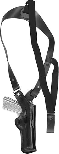 Miniatura 4 de YT HOBBY Funda vertical de cuero para pistola de hombro para Beretta 92FS, Glock 172643, Taurus G2C, S&W M&P 2.0