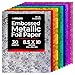 Produktbild Hygloss Geprägtes Metallic-Folienpapier, 30 Blatt, geprägtes Metallic-Folienpapier, 21,6 x 25,4 cm, ideales Folienpapier zum Basteln, glänzende Bastelpapierbögen