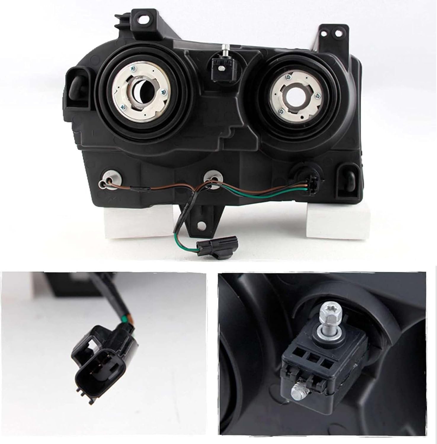 Headlights Assembly Compatible with 2005 2006 2007 2008 2009 2010 Chrysler 300 Halogen Type OEM Style Head Lamps, Chrome Housing