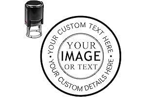 Custom Logo Stamp Personalized Image Self Inking Stamper Customized Business Logo Text...
