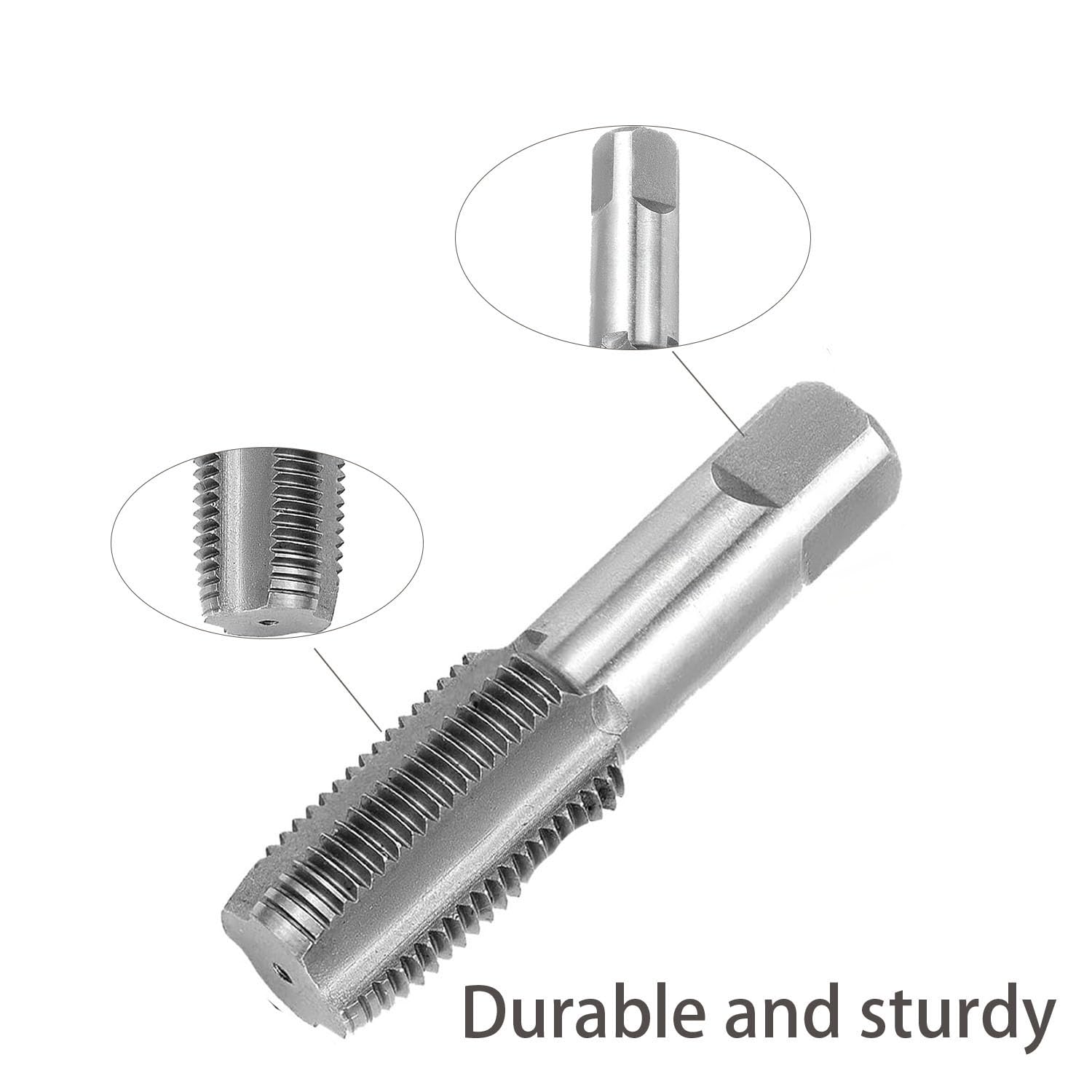 Set di maschi per tubi, in acciaio al carbonio, filettatura interna, 1/8", per l'uso in tubi dell'acqua, automobili e macchinari