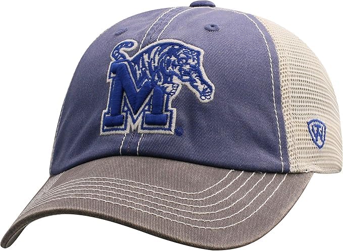 Memphis Collegiate Adjustable Hats (US Alpha One Size Memphis Mesh)