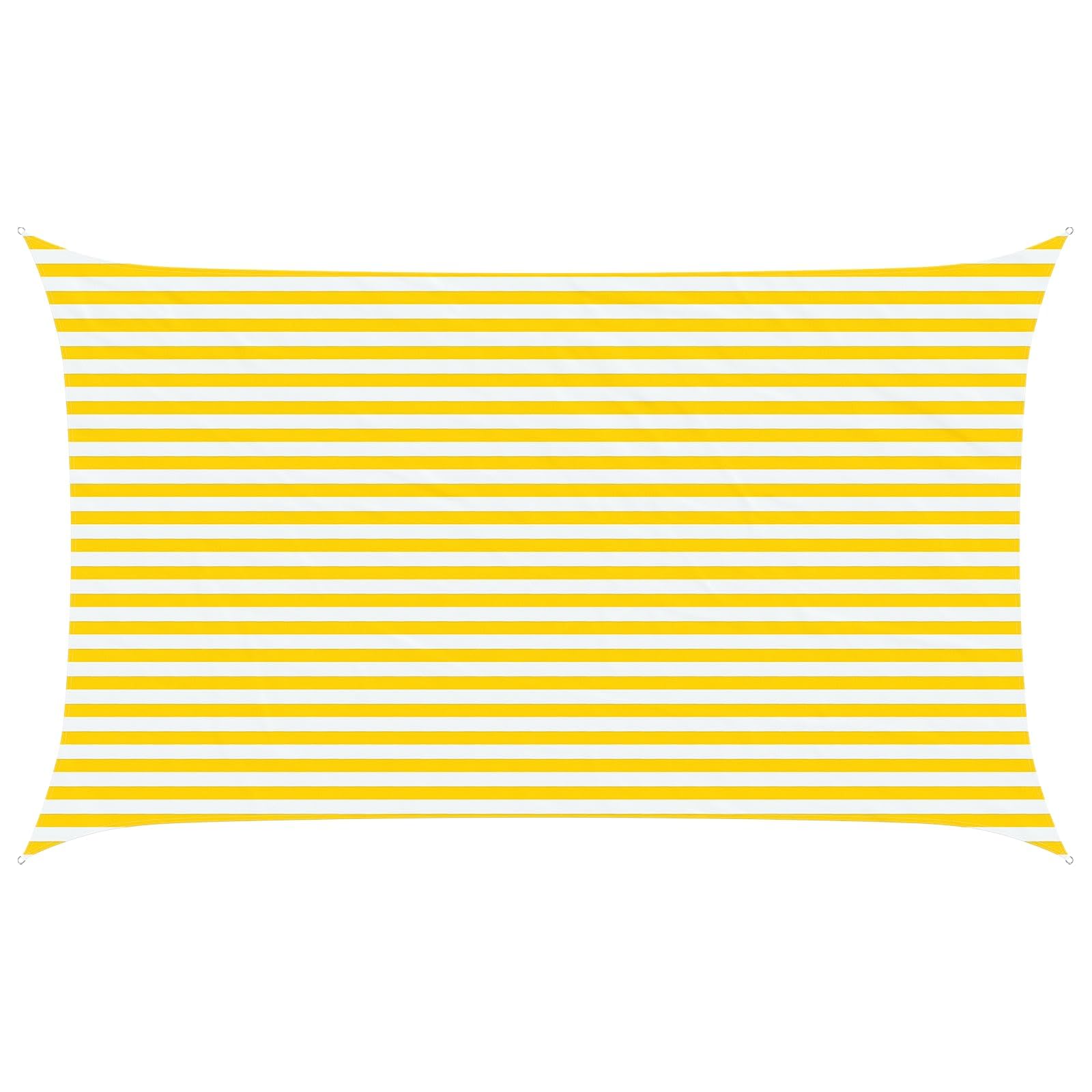 Tenda parasole, 5 x 3 m, rettangolare, protezione UV, in poliestere, colore: giallo e bianco