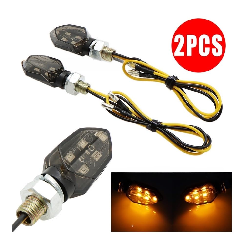 2 Pezzi di Indicatori Direzione A LED per Moto Universali A per Stop Luci Freno