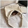 Introti PU Leather Women Vintage Tote Bags Solid Color Stylish Long Handle Tote Large Capacity Casual Crossbody Bags Travel Work Shopping Handbags #3