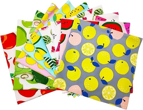 Miniatura 10 de Fat Quarters - Paquete de 8 piezas de 100 % algodón de 19.69 x 19.69 pulgadas (19.7 x 19.7 in), precortadas de tela para acolchar y manualidades