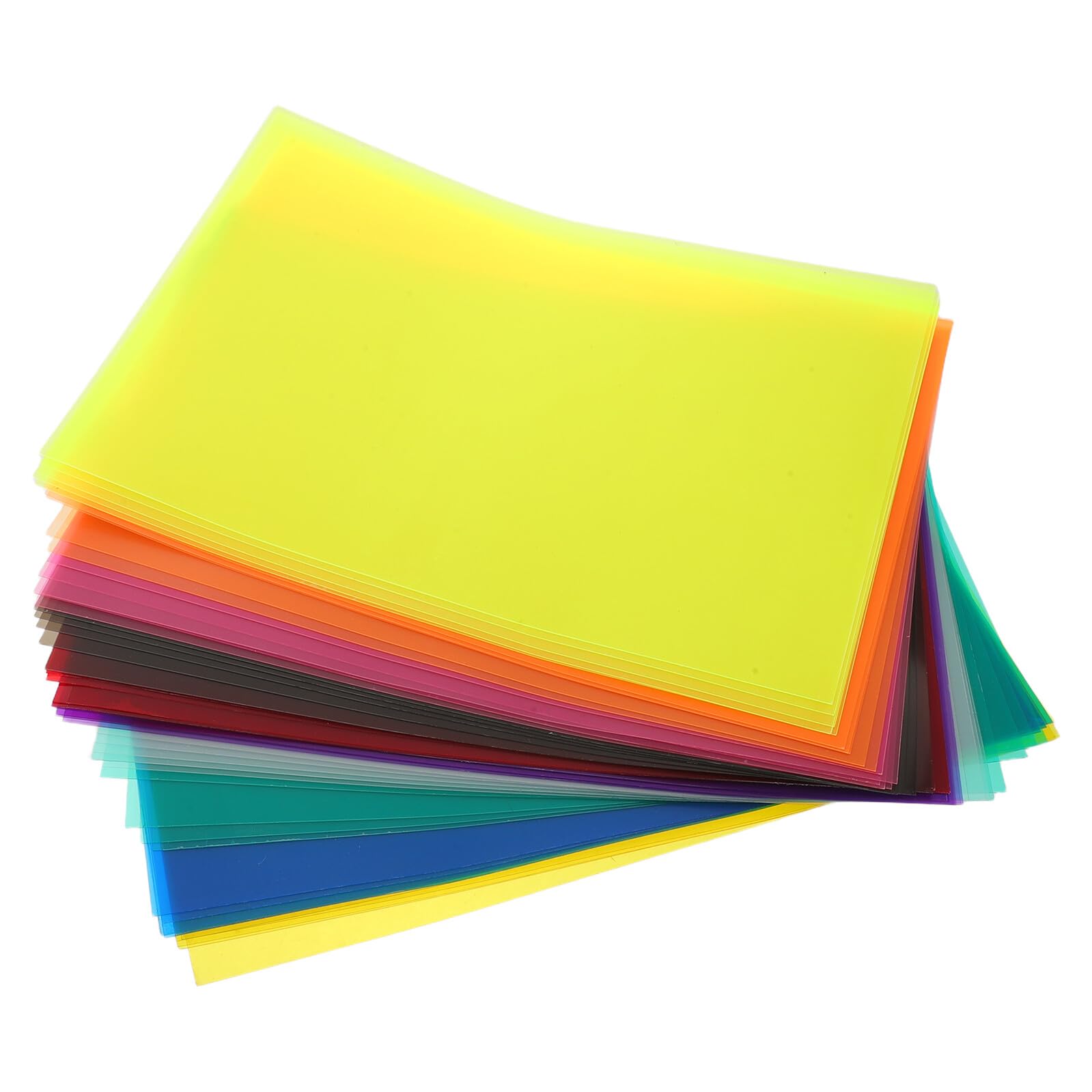 Zerodeko 50 Blatt Farbige Zellophanfolie Transparent Bastelfolie Für Lichtspiele Dekorative Verpackung Bastelbedarf Kindergarten DIY Kunstprojekte