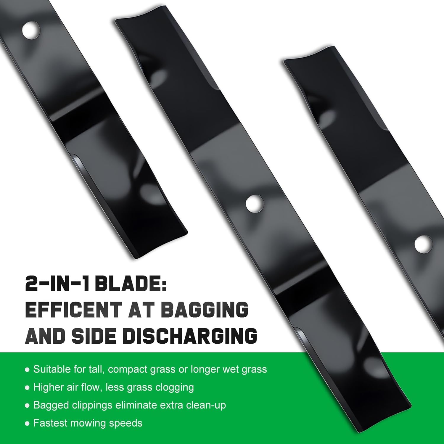 Ikon XD 52 inch 04771200 Blades Compatible with Ariens Ikon Onyx Envy Apex Edge X XL 52",Gravely ZT HD ZTX XL 52" Zero Turn Mower