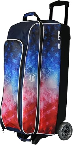 Bolsa de bolos básica de triple rodillo negro, 3 rodillos de bolas, se adapta a 2 pares de zapatos de tamaño 15, apto para viajes aéreos