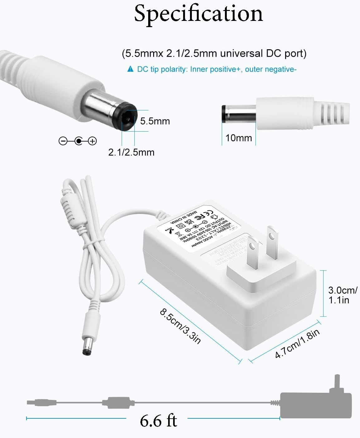 Amazon.com: 12V 3A Power Cord Replacement for 4moms Mamaroo 2/4