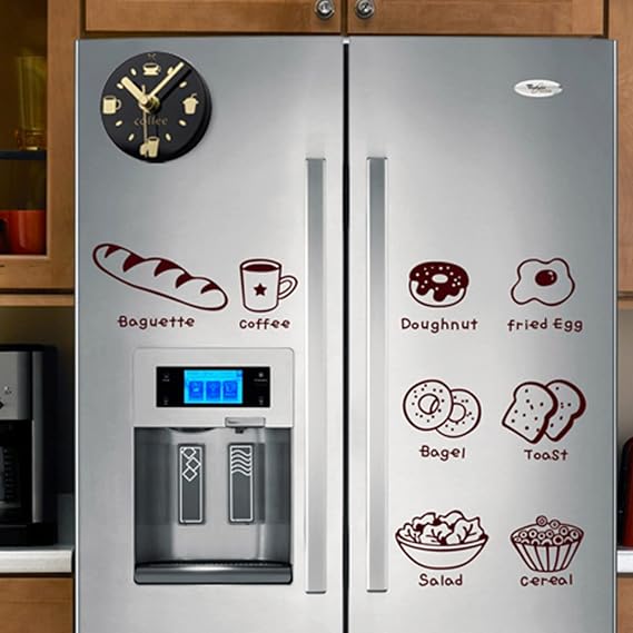 Magnetic Fridge Clock Refrigerator Magnetic Sticker Home Decor Decoration for for Kitchen Refrigerator