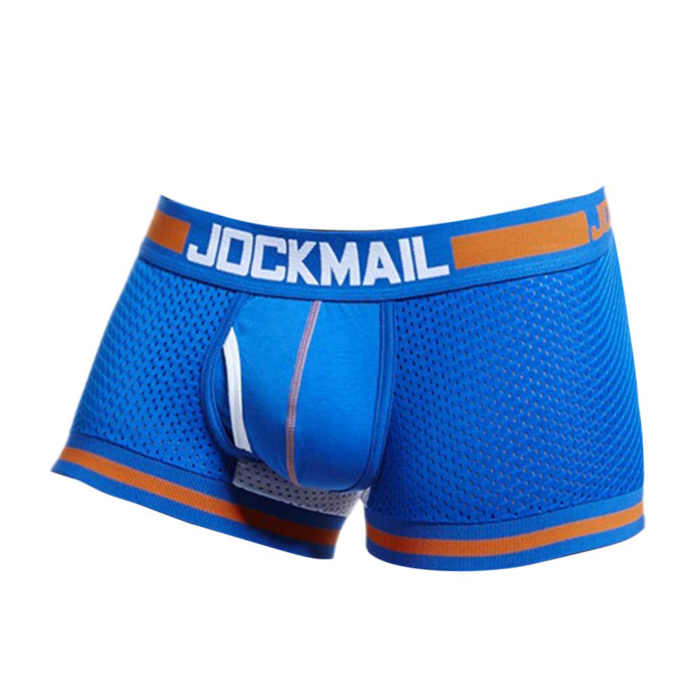 QUNPIU Support Pouch Mens Boxer Briefs Pack Anti-Chafing Moisture-Wicking Underwear Odor Control Mesh Open Fly Panties
