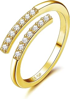 14K Gold Filled Toe Rings for Women Gold 14K Trendy Thin Band Toe Rings Set Beach Foot Jewelry for Summer Open Adjustable Toe Rings