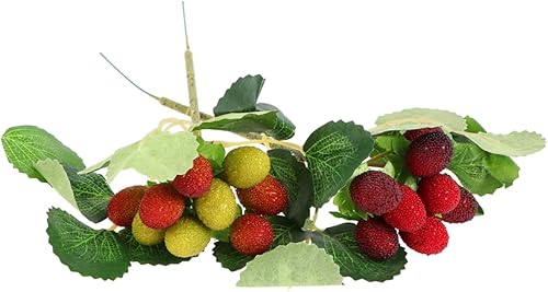 Miniatura 1 de Artificial Fruit 2pcs Artificial Strawberry Bridal Flower Bouquet Photography Props Nomes Decorations Christmas Desktop Flower Decor Photo Shoot